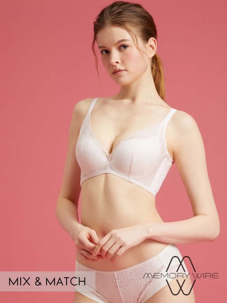 Memory Wire Deep V Push Up Moulded Bra (Cup B-D)