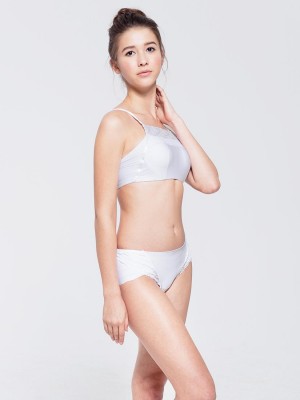 Lace Underwired High Neck Bra Top