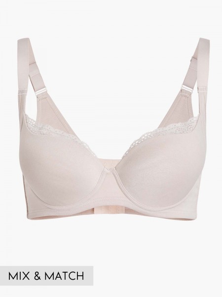 Lace Trim T-Shirt Bra