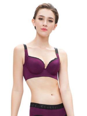 Lace Trim T-Shirt Bra (Cup C-F)