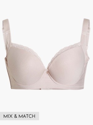 Lace Trim T-Shirt Bra (Cup C-F)