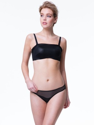 Leather-like Push-up Moulded Cami-Bra