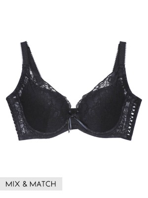 Lace Deep V Push Up Bra