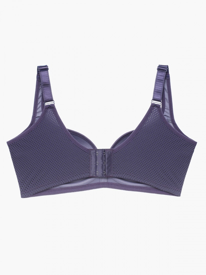 BR-05903, Front Closure Wireless T-shirt Bra, Purple, SATAMI Online,  前扣無鋼圈3/4杯運動泡綿胸圍, 紫