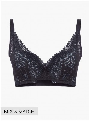 Lace Deep V Push Up Bra