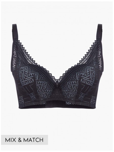 Lace Deep V Push Up Bra