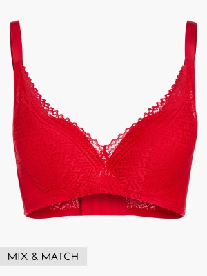 Lace Deep V Push Up Bra