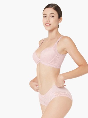 Floral Lace Demi Moulded Bra