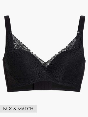 Lace Deep V Push Up Bra (Cup B-D)