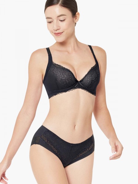 Floral Lace Demi Moulded Bra (Cup A-C)