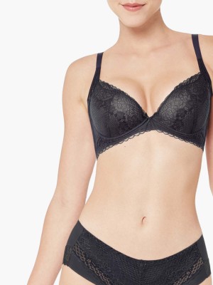 Floral Lace Demi Moulded Bra (Cup A-C)