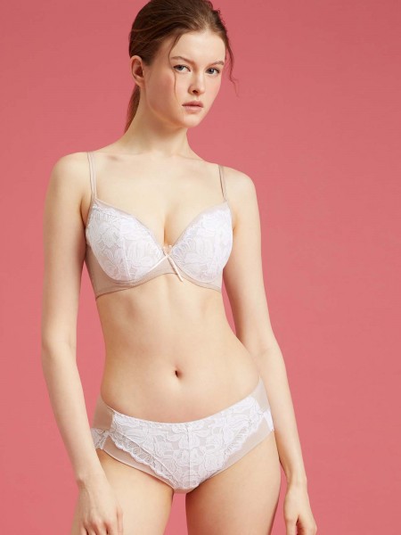 Lace Coolness Demi Moulded Bra with Air Cushion pads (Cup B-C)