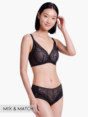 Lace Deep V Push Up Bra (Cup B-D)