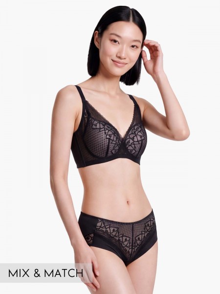 Lace Deep V Push Up Bra (Cup B-D)