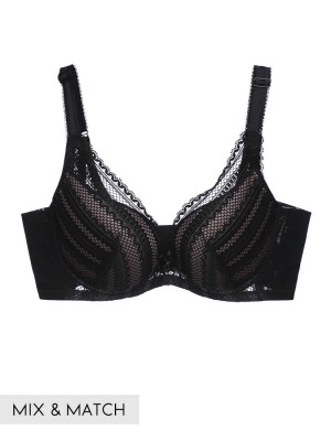 Lace Deep V Push Up Bra