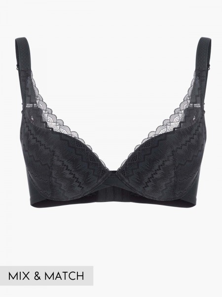 Lace Deep V Push Up Bra