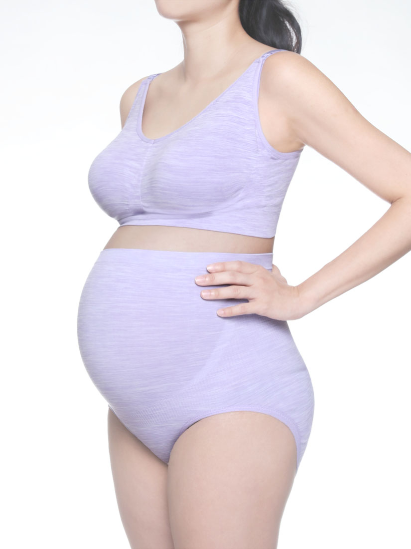 BS-00619, Seamless Clip Down Nursing Bralette, Purple, SATAMI Online,  無鋼圈全罩無縫哺乳胸衣附胸墊（C - G杯）, 紫