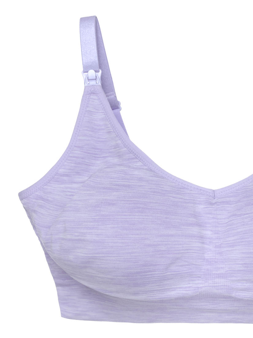 BS-00619, Seamless Clip Down Nursing Bralette, Purple, SATAMI Online,  無鋼圈全罩無縫哺乳胸衣附胸墊（C - G杯）, 紫