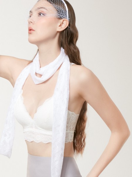 BS-00658, NiTi Shape-Memory Wire Racerback Bralette (Cup A-D), White, SATAMI Online, Y背記憶鋼圈三角泡綿胸衣（A - D杯）, 白