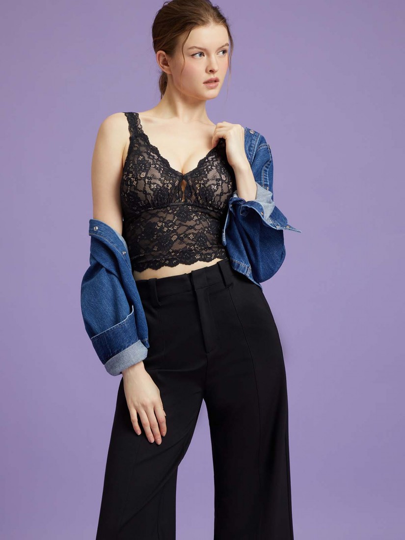 Lace Wireless Cami Bra