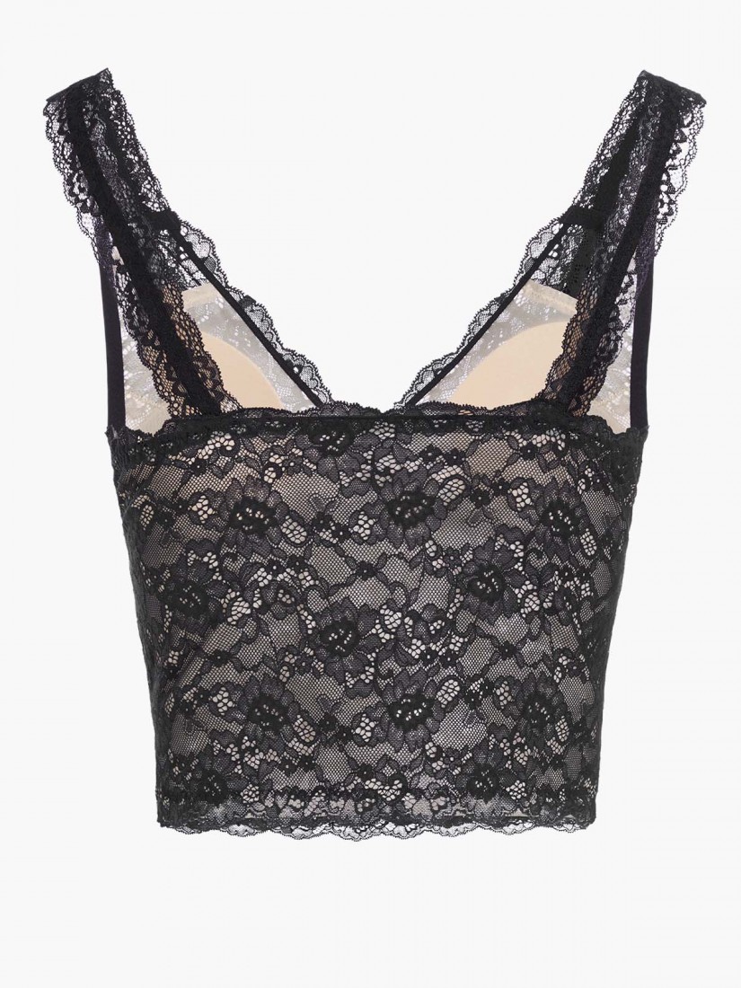 BS-00659, Lace Wireless Longline Padded Cami Bralette (Cup B-D