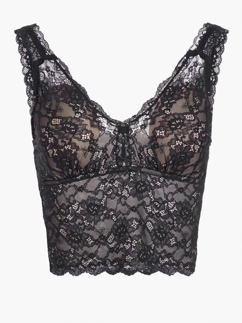 BS-00659, Lace Wireless Longline Padded Cami Bralette (Cup B-D