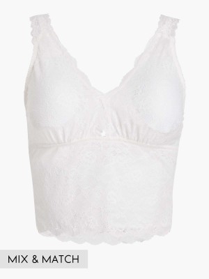Lace Wireless Longline Padded Cami Bralette (Cup B-D)