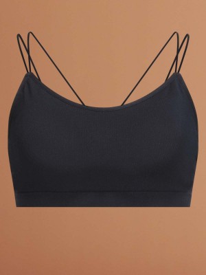 Modal® Cross Back  Seamless Moulded Scoop Wireless Bralette (Cup B-E)