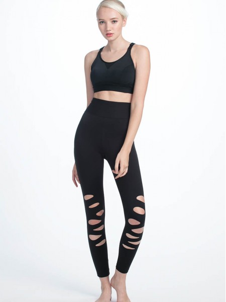 OB-00949, Hi-waist Cutout Shaping Leggings, Black | SATAMI Shapewear OB ...