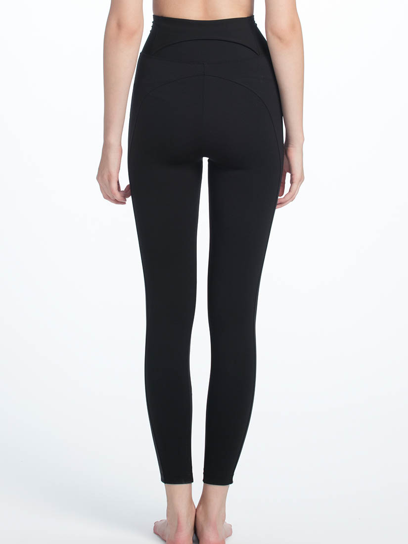 OB-00949, Hi-waist Cutout Shaping Leggings, Black | SATAMI Shapewear OB ...