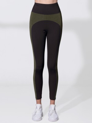 Hi-waist Side Panel Color Block Legging