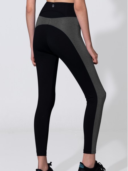 Hi-waist Side Panel Color Block Legging