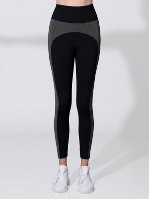 Hi-waist Side Panel Color Block Legging