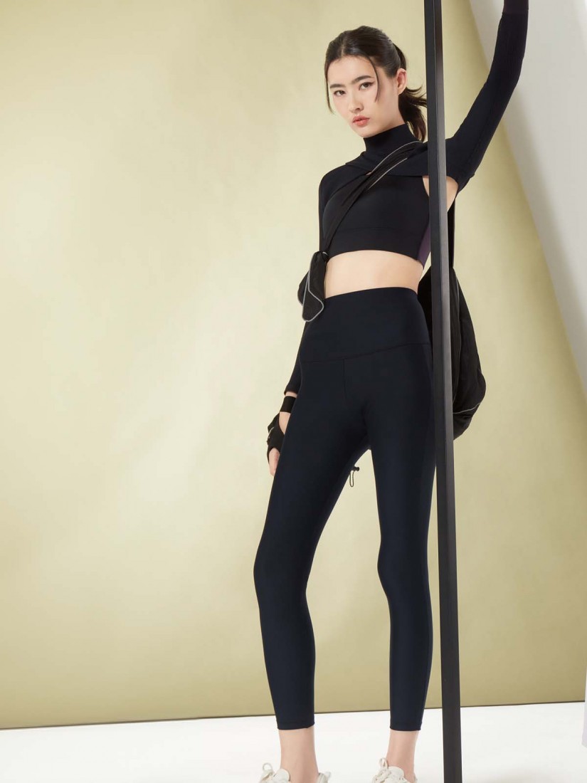 OB-01007, LYCRA FitSense Shaping Leggings, Black, SATAMI Shapewear, LYCRA  FitSense 提臀修飾褲, 黑