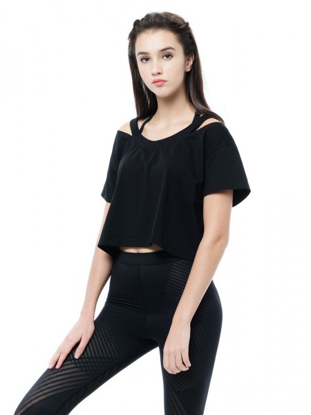 Cold Shoulder Crop Tee