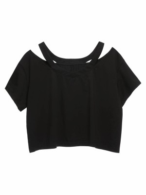 Cold Shoulder Crop Tee