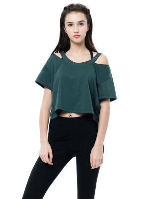Cold Shoulder Crop Tee