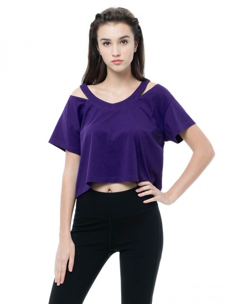 Cold Shoulder Crop Tee