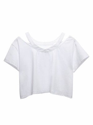 Cold Shoulder Crop Tee