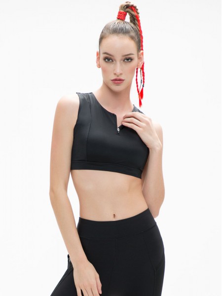 High Neck Sports Bra Top (Cup C-D)