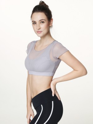 Cross Back Wireless Mould Sports Bra (Cup B-D)