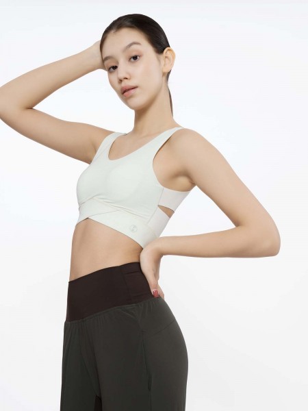 Cross Back Wireless Mould Sports Bra (Cup A-D)