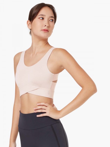 Cross Back Wireless Mould Sports Bra (Cup A-D)