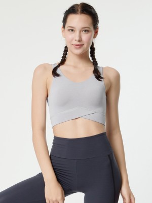 Cross Back Wireless Mould Sports Bra (Cup A-D)