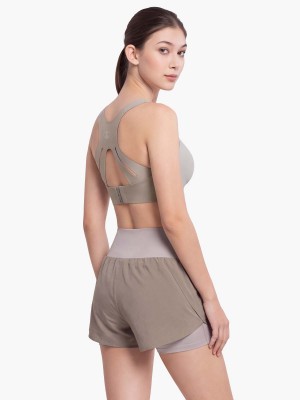 Strappy Back Wireless Build-in Moulded Cup Sport Bras Top (Cup A-D)