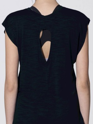 Cut-out Back Sleeveless Tee - Print