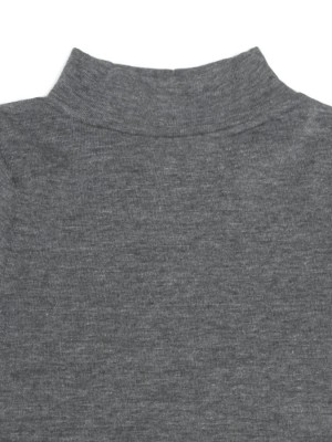 Cotton Blended Seamless Thermal Long Sleeve Tee - Standing Collar