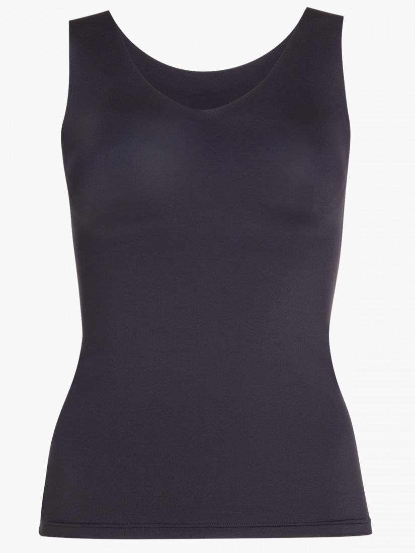 UW-00536, Slimming V-Neck Camisole With Removable Cup, Black | SATAMI ...