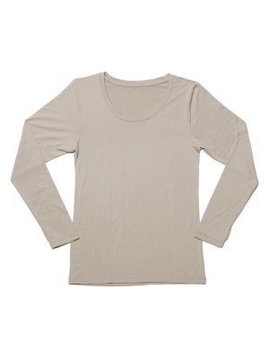 Brushed Thermal Long Sleeve Tee - Round Neck With Thumb Holes