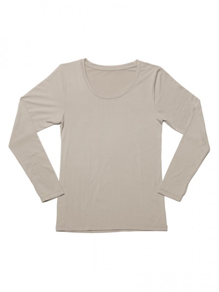 Brushed Thermal Long Sleeve Tee - Round Neck With Thumb Holes
